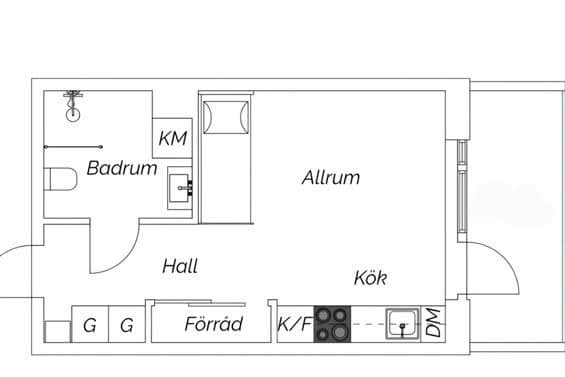 Nyproducerad 1:a i Farsta uthyres
